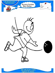 Çocuklar İçin Bowling Boyama Sayfaları 